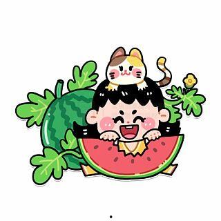 买瓜吃瓜图片卡通,趣味横生，笑料百出